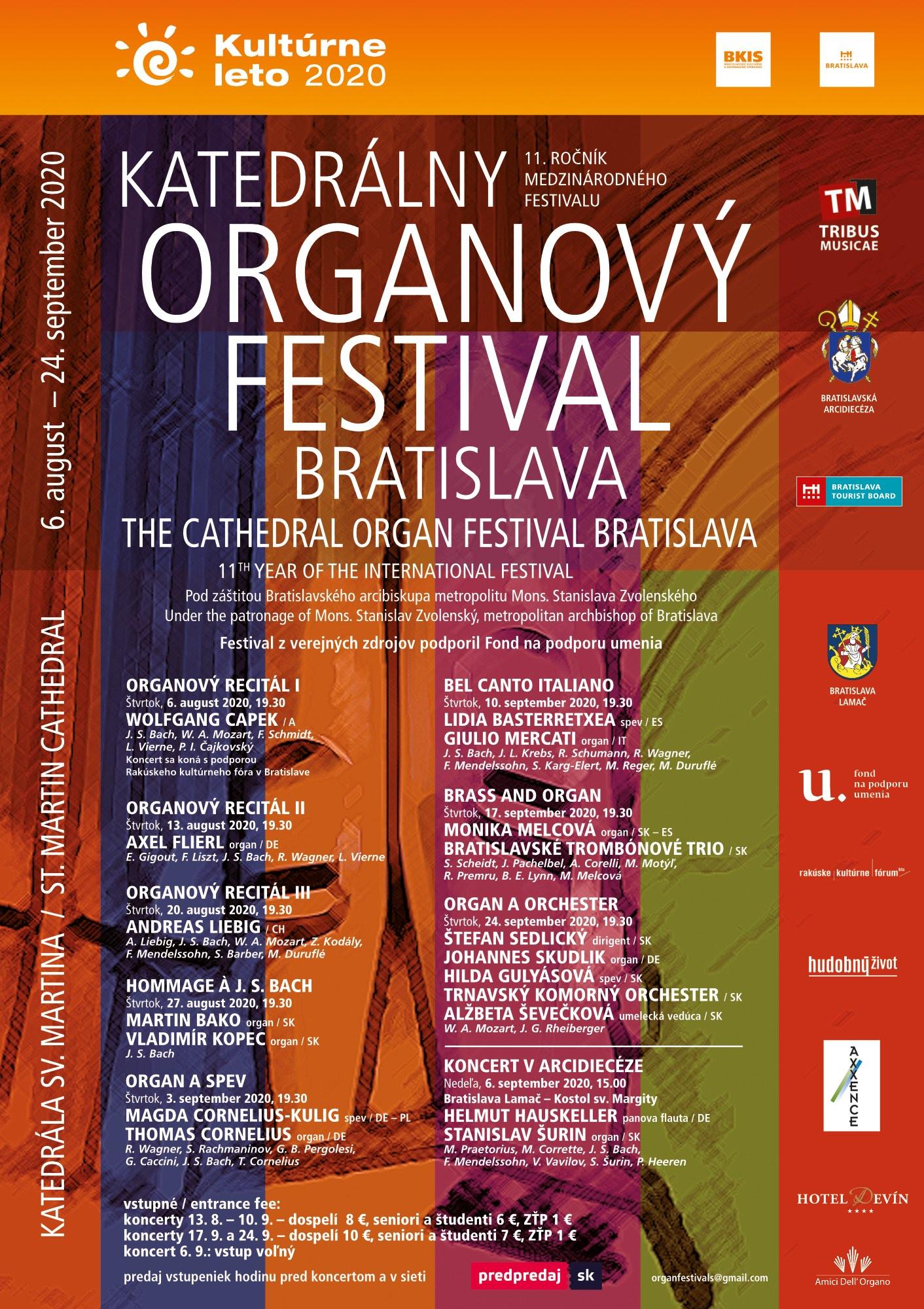 Bratislava, organ, festival, plagat