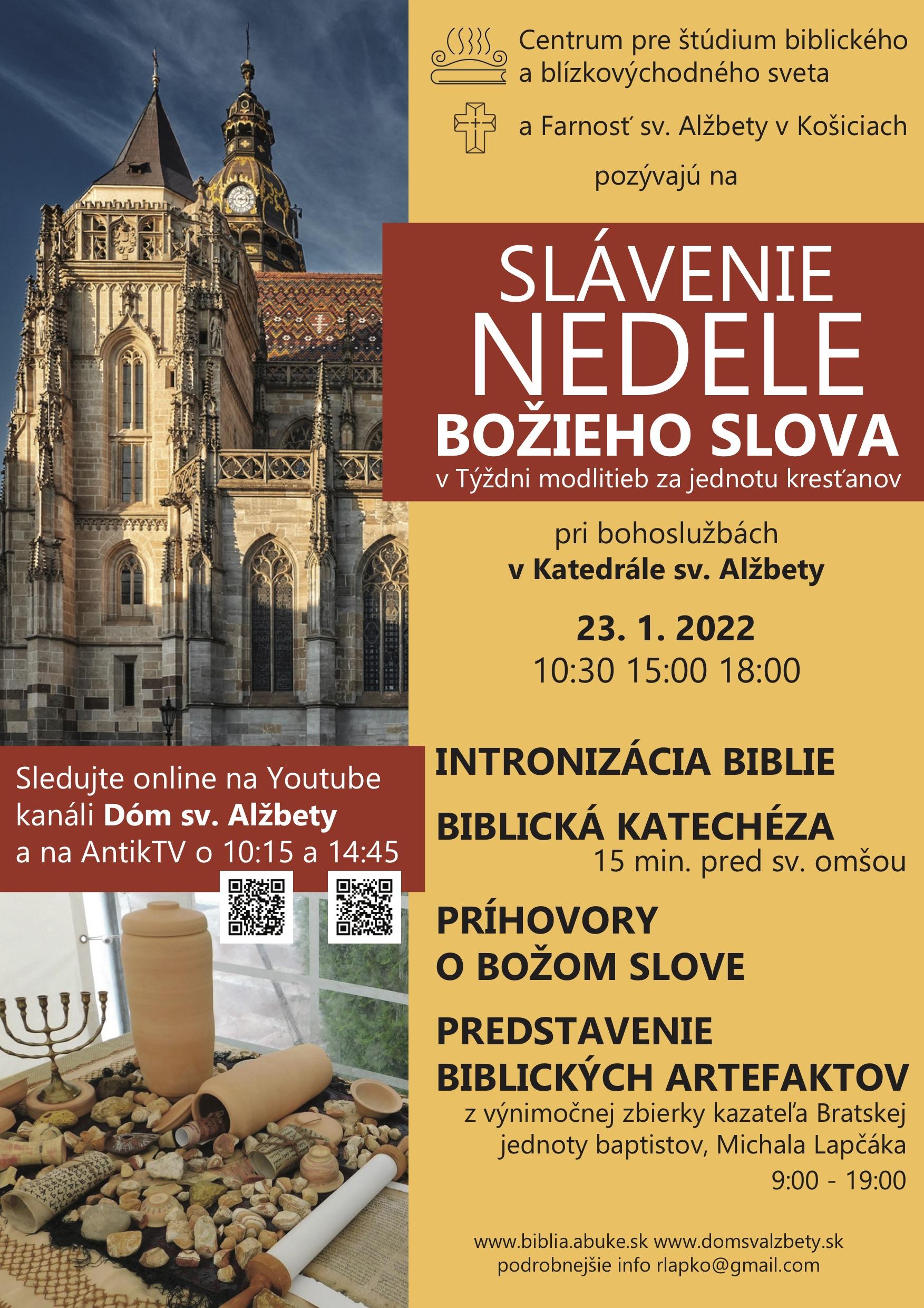 Kosice, Nedela Bozieho Slova, plagat