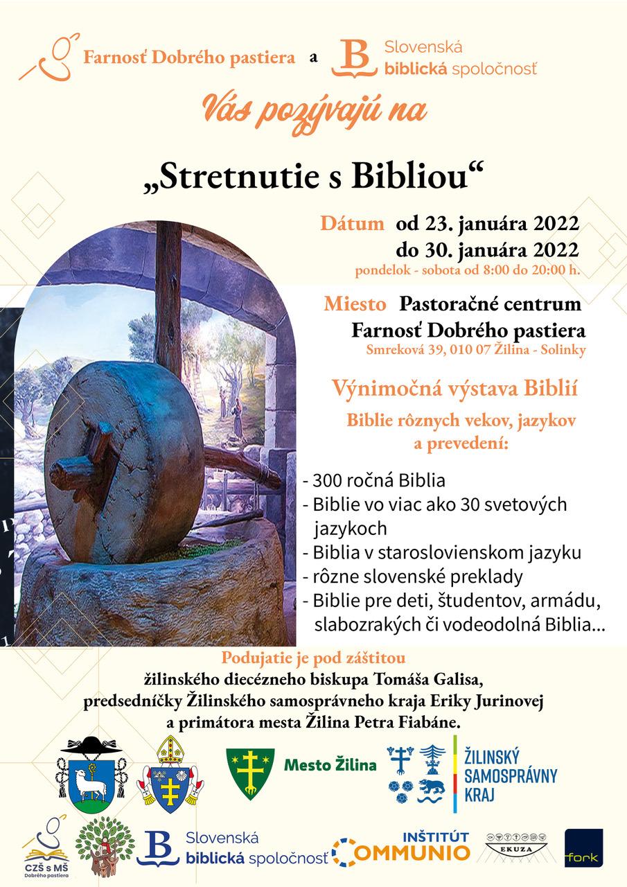 Zilina, vystava, Biblia, plagat