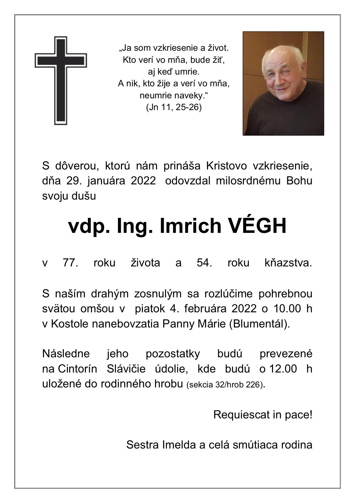 Imrich Vegh, parte