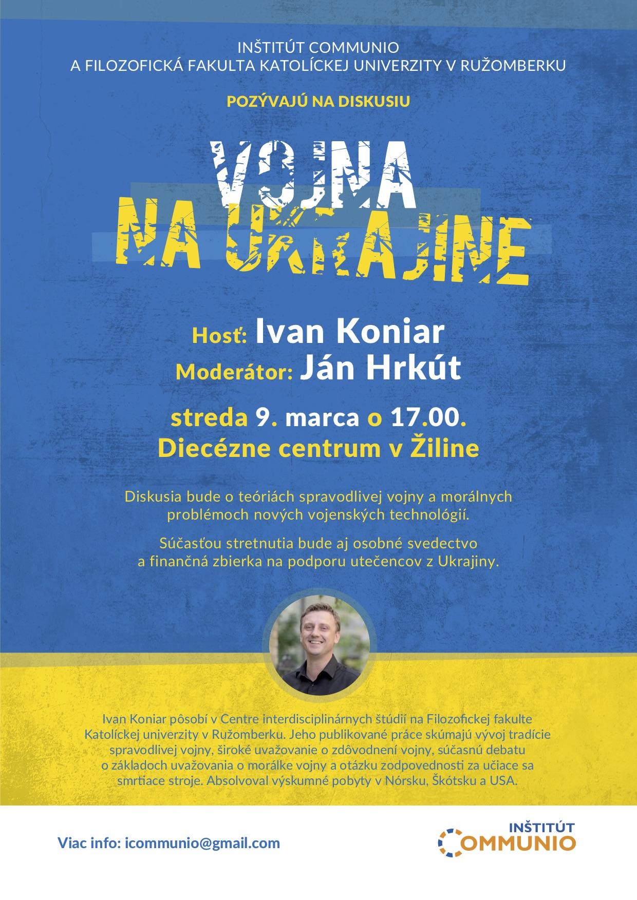 Zilina, diskusia, Ukrajina, plagat