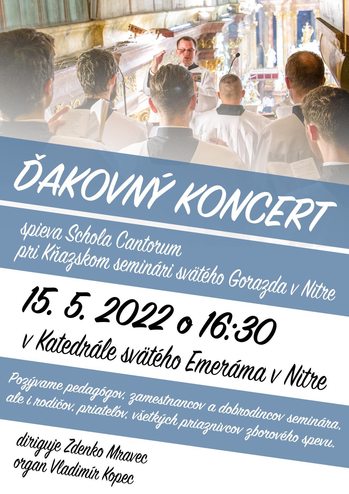 Nitra, koncert, schola, plagat