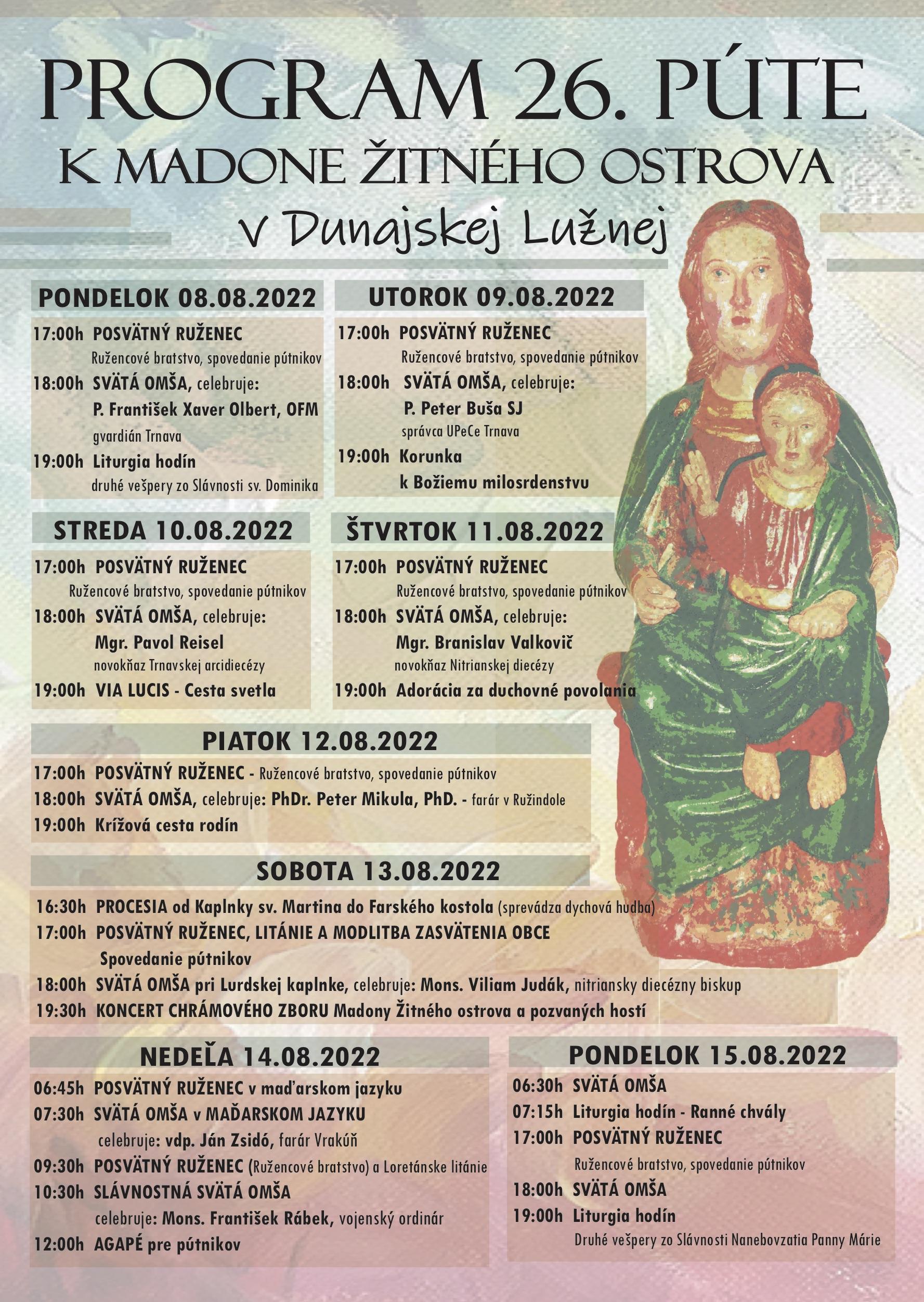 Dunajska Luzna, put, Madona Zitneho ostrova, plagat