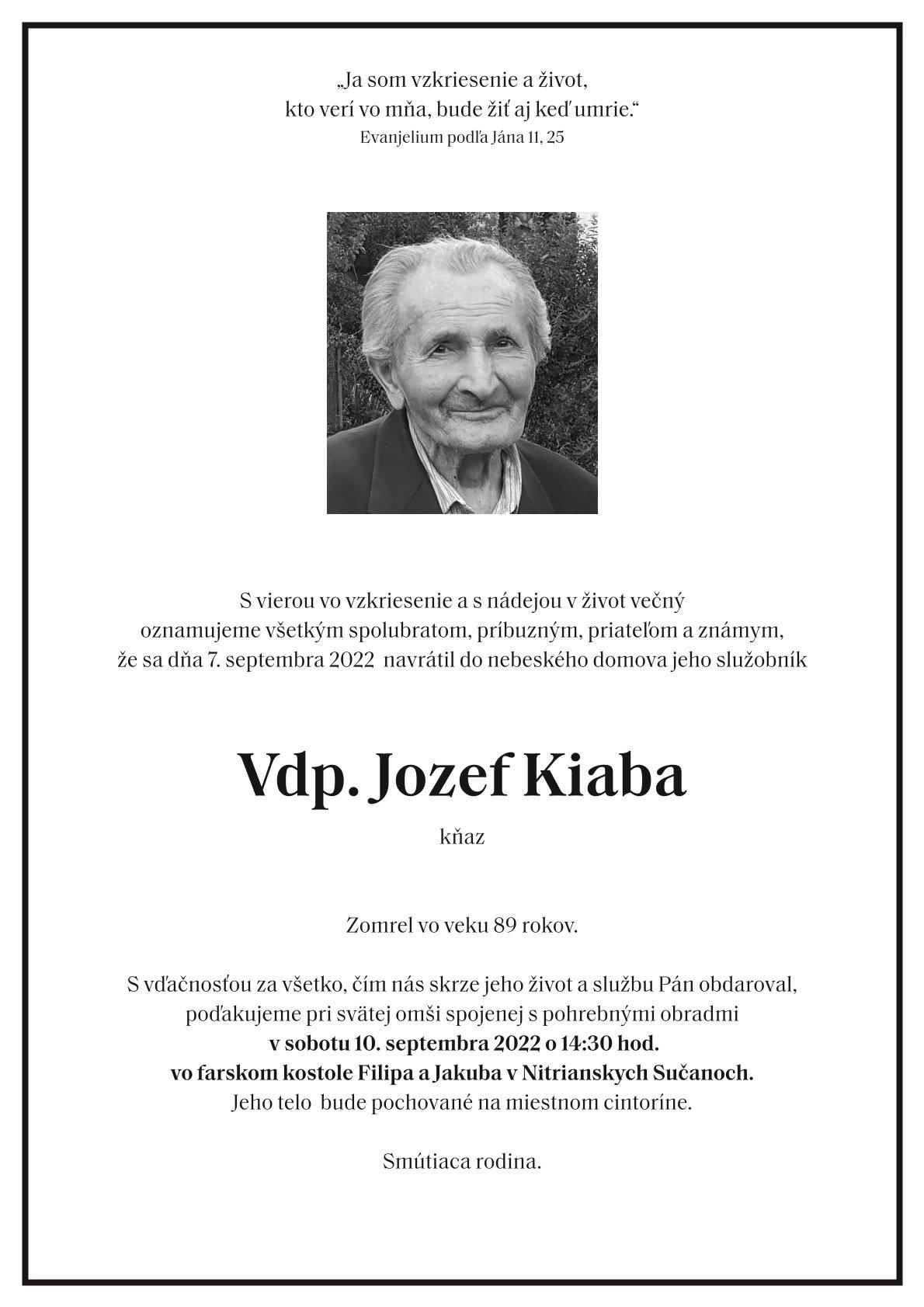 Jozef Kiaba, knaz, parte