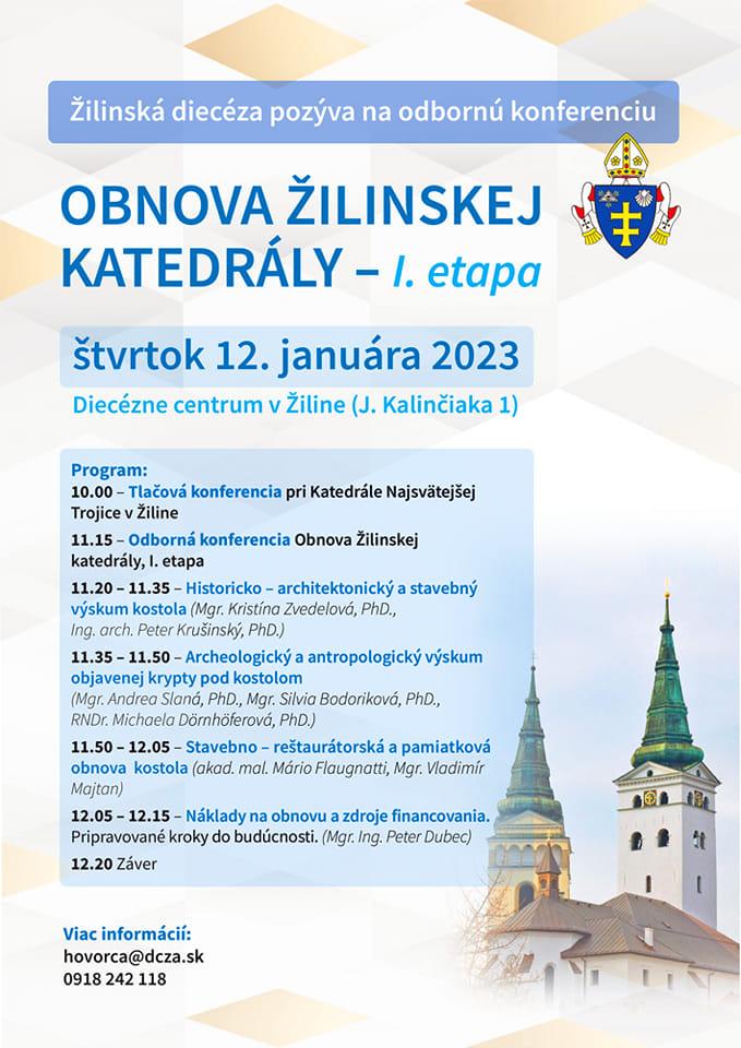 Žilina, konferencia, katedrála, plagát