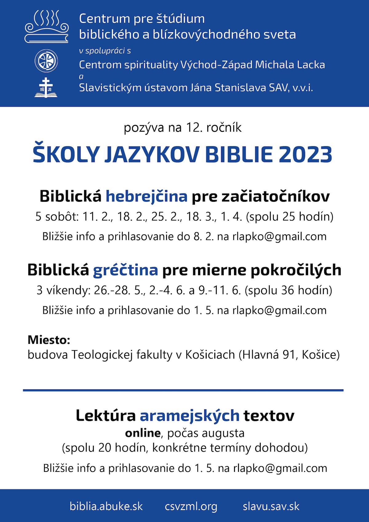 Kosice, Skola biblie