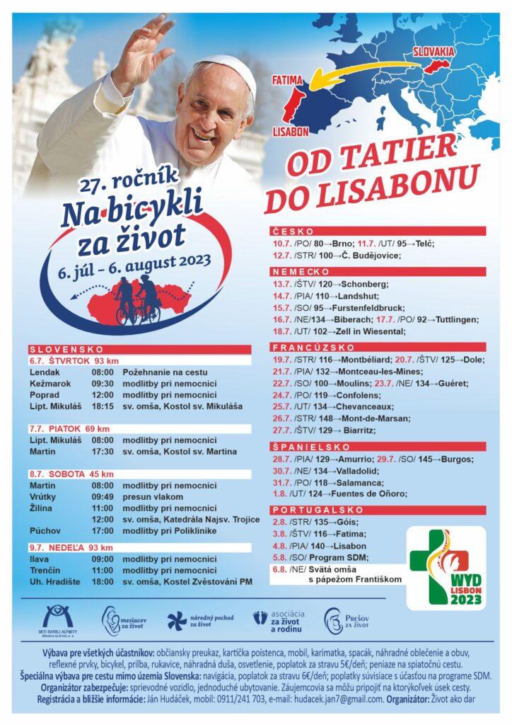 Na bicykli za život, plagat