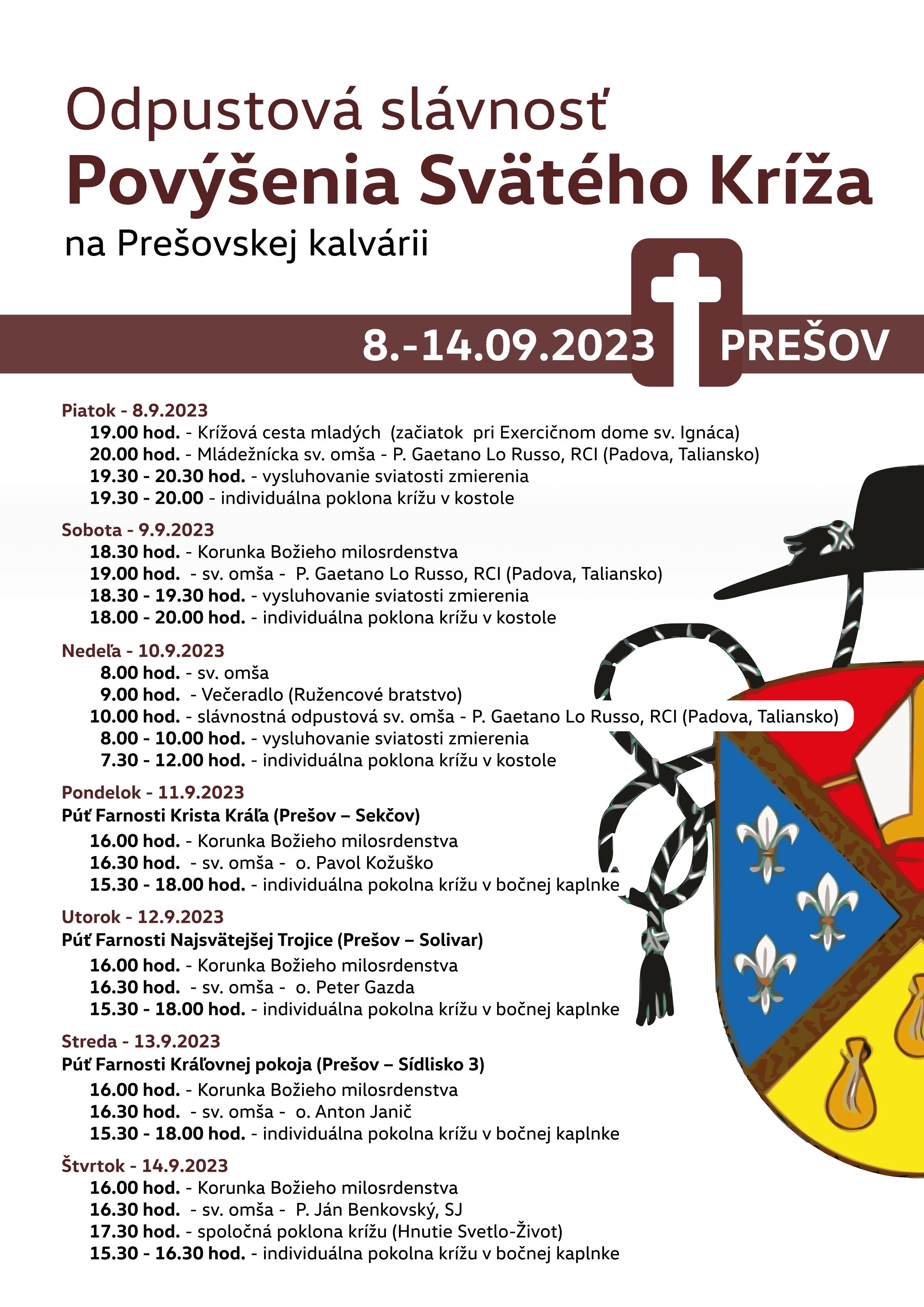 Presov, odpust, plagat