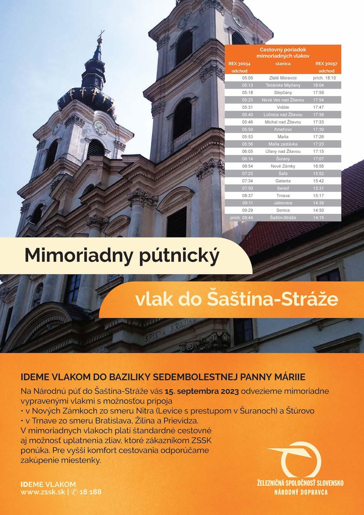 Šaštín, vlak, plagát 1