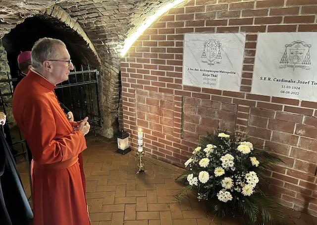 Koice, kardinl Parolin, modlitba, krypta, kardinal, Tomko, hrob