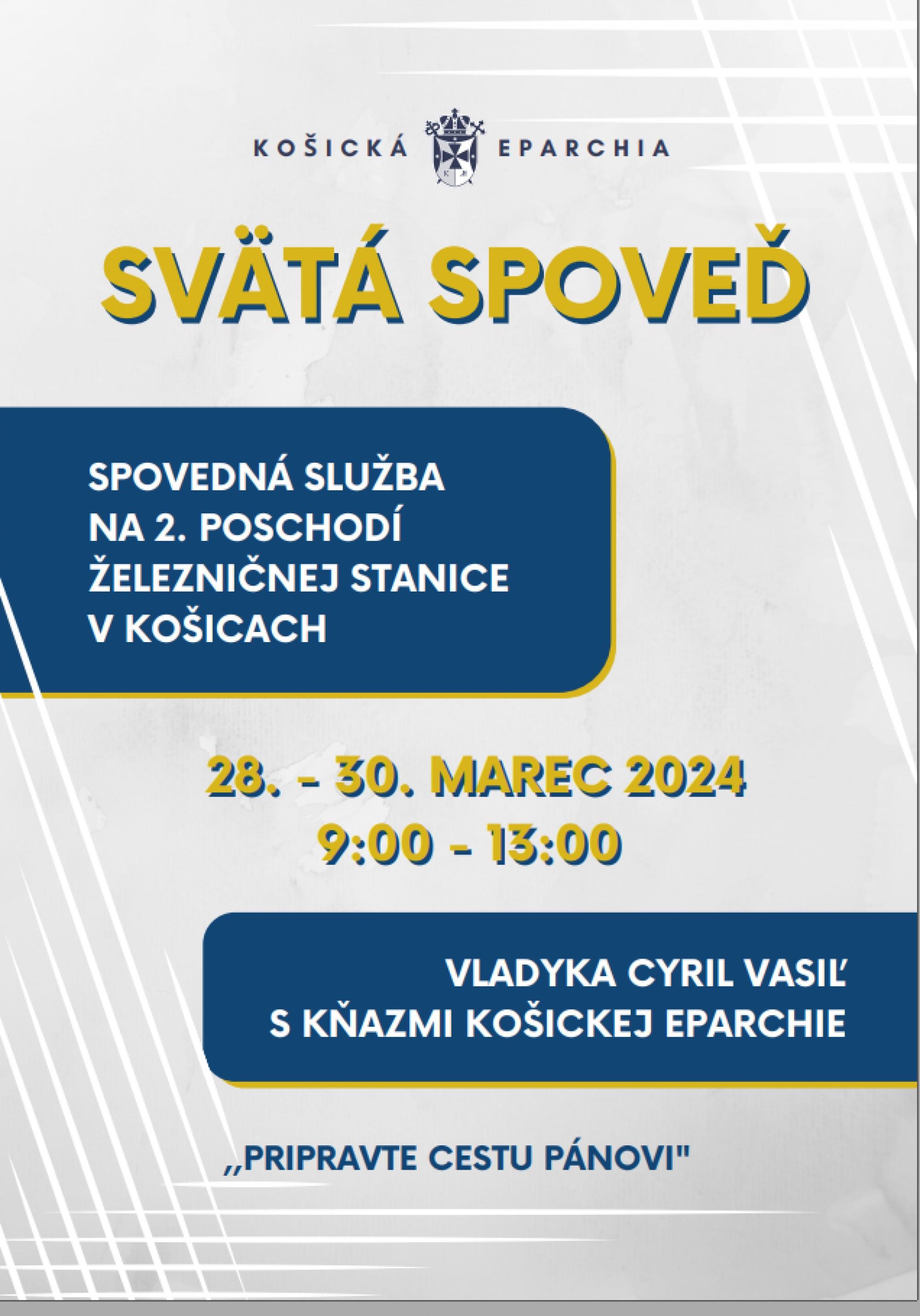 Kosice, spovedanie, stanica, plagat