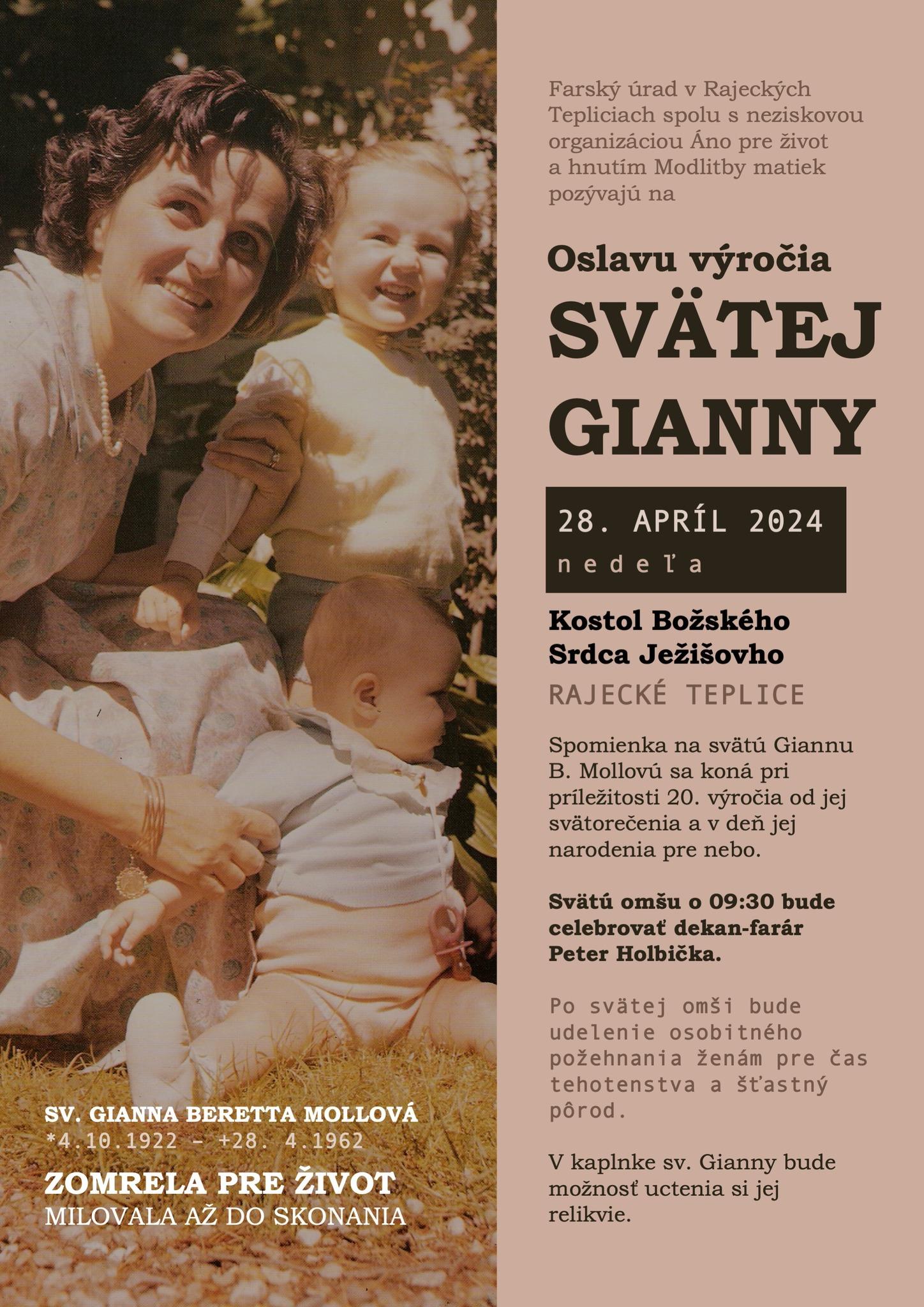Rajecke Teplice, put, Gianna, plagat