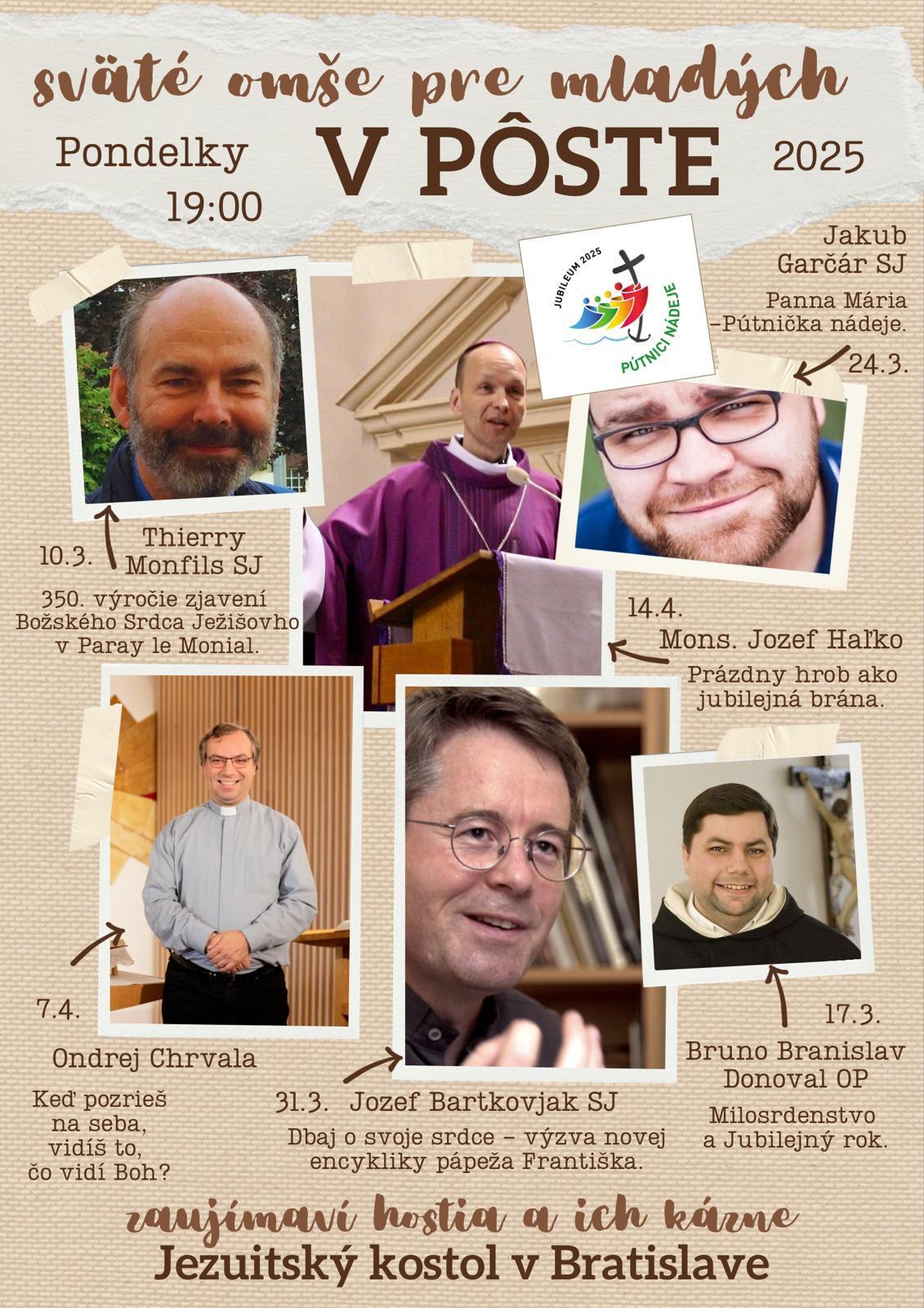 Bratislava, omse, mladi, post, jezuiti, plagat