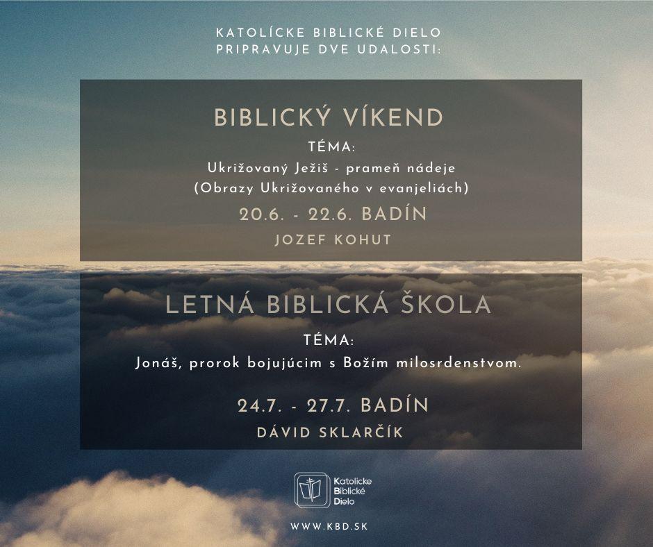 Badin, biblicke, podujatia