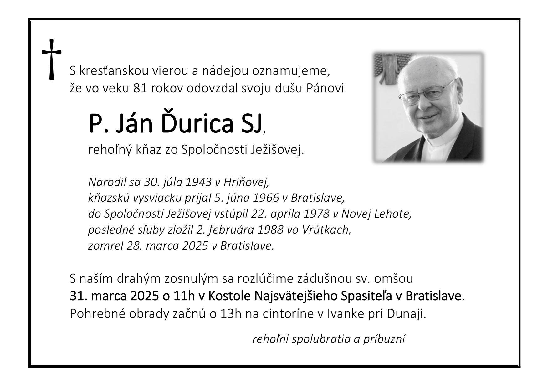 Ján Ďurica, parte