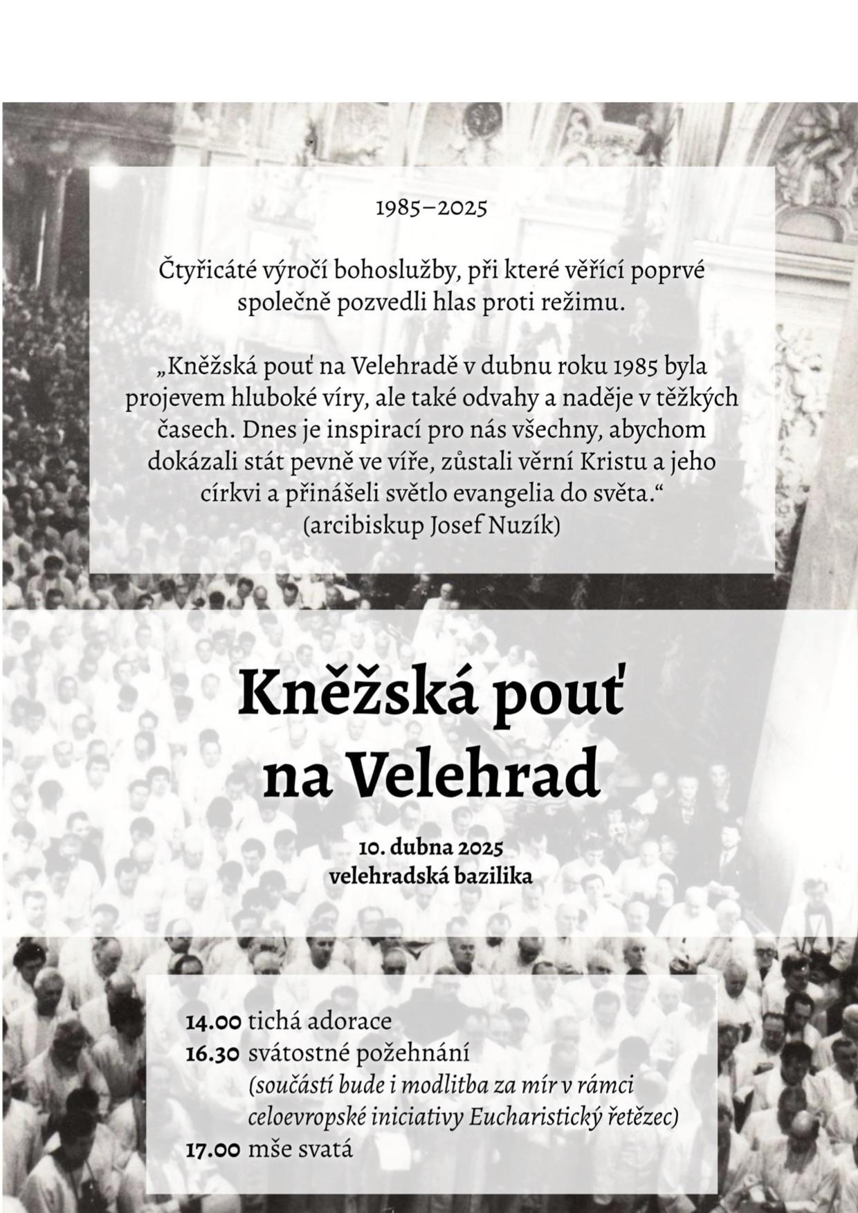 Velehrad, púť, kňazi, plagát