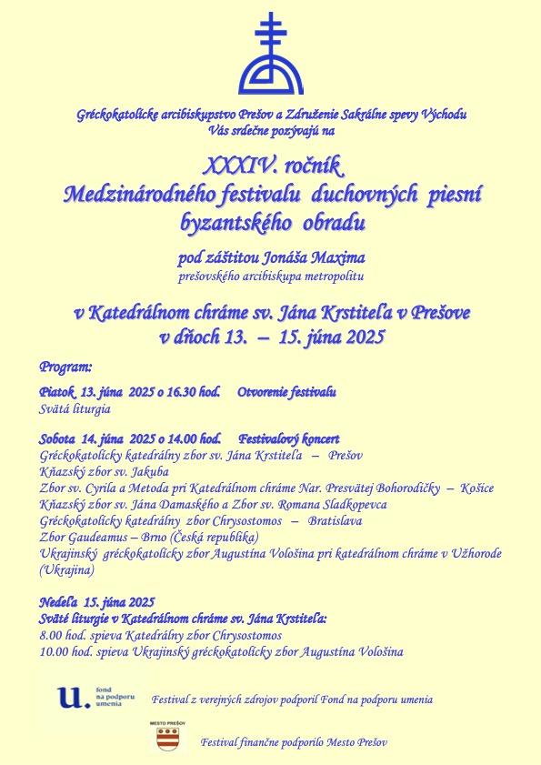 plagát festival zbory Prešov