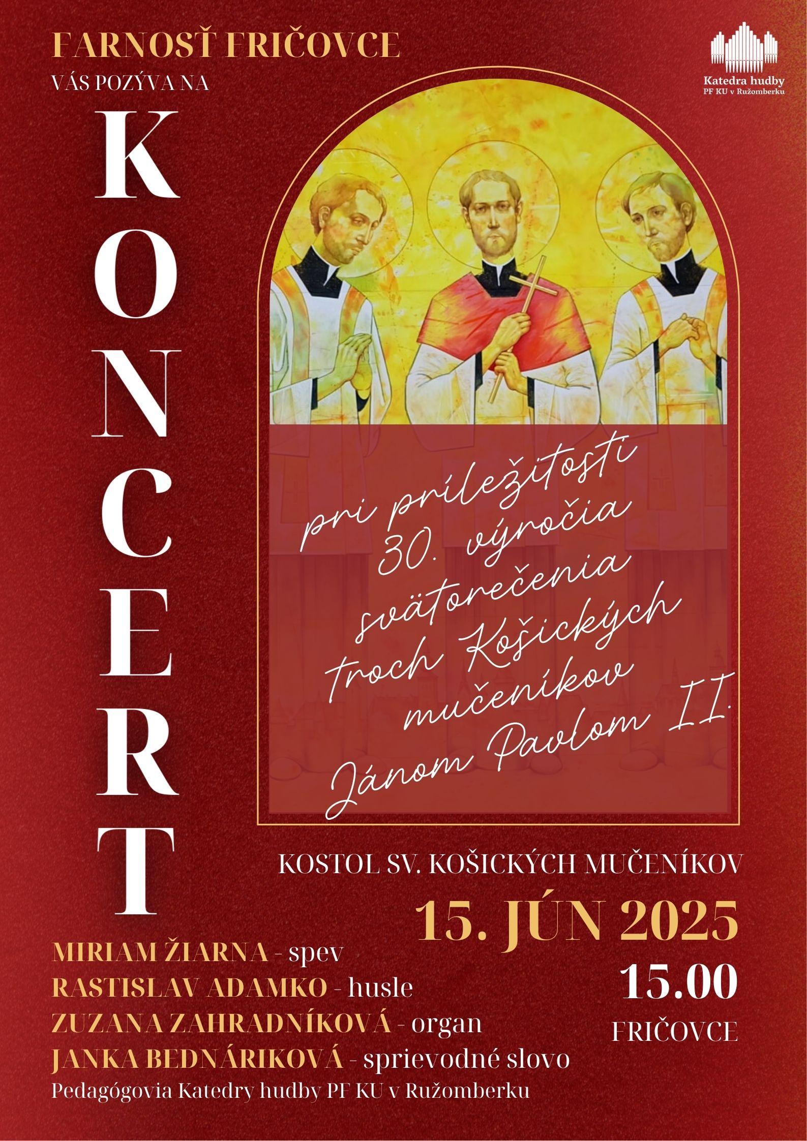 Fričovce, koncert, plagat