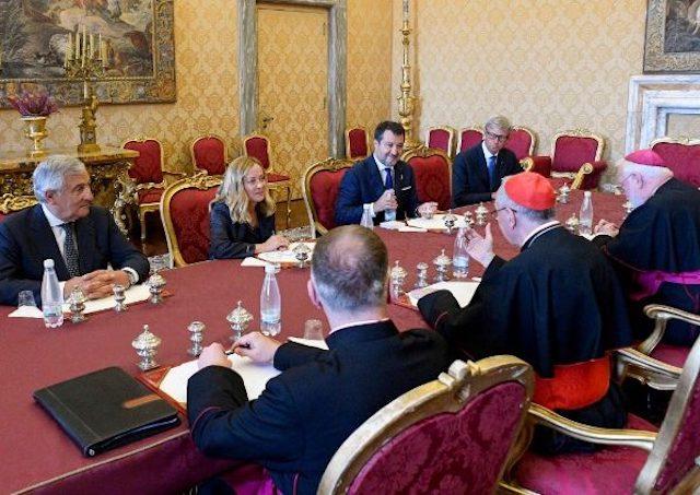Vatikan,LevXVI.,Meloniova,Parolin