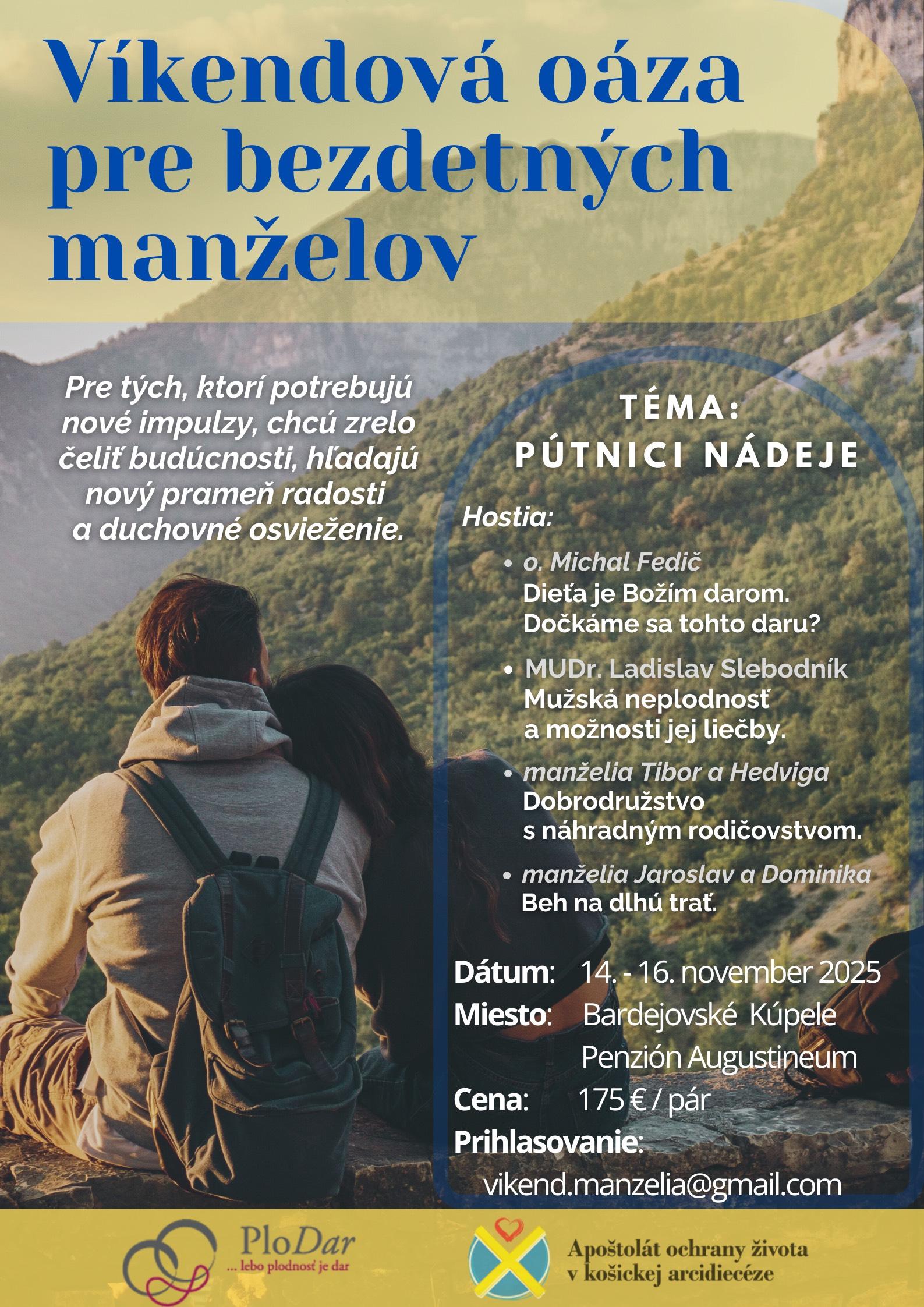 Bardejovske Kupele, vikend, dvaja, bezdetni, plagat