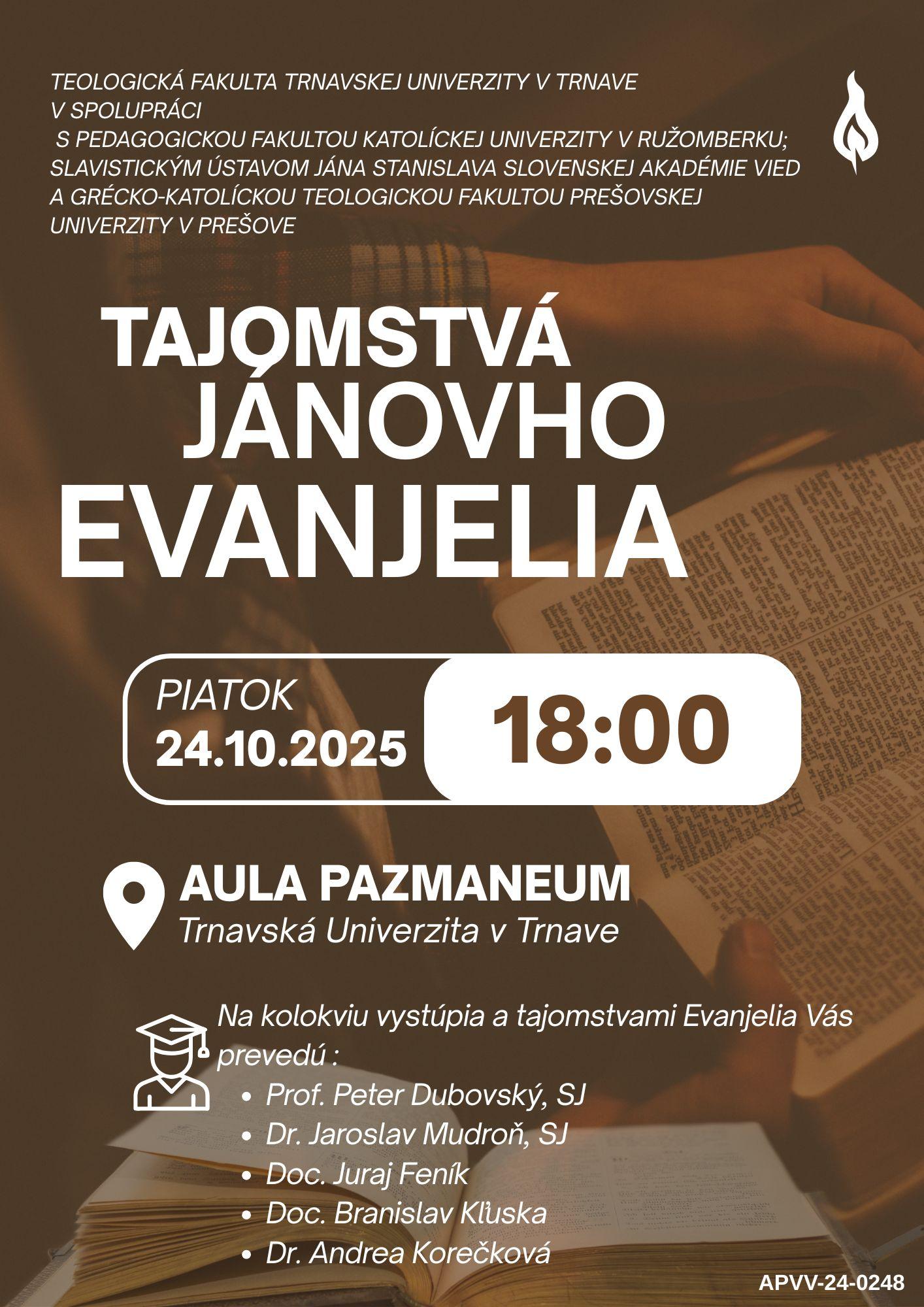 Bratislava, kolokvium, Biblia