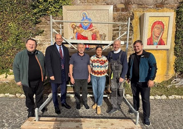 Vatikn, mozaika, priprava