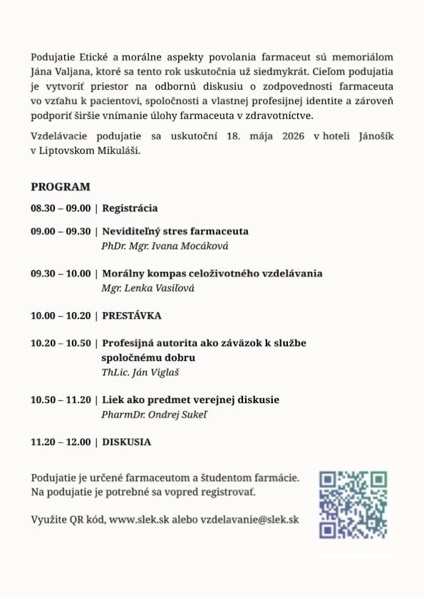 Liptovský Mikuláš, konferencia, plagát 2