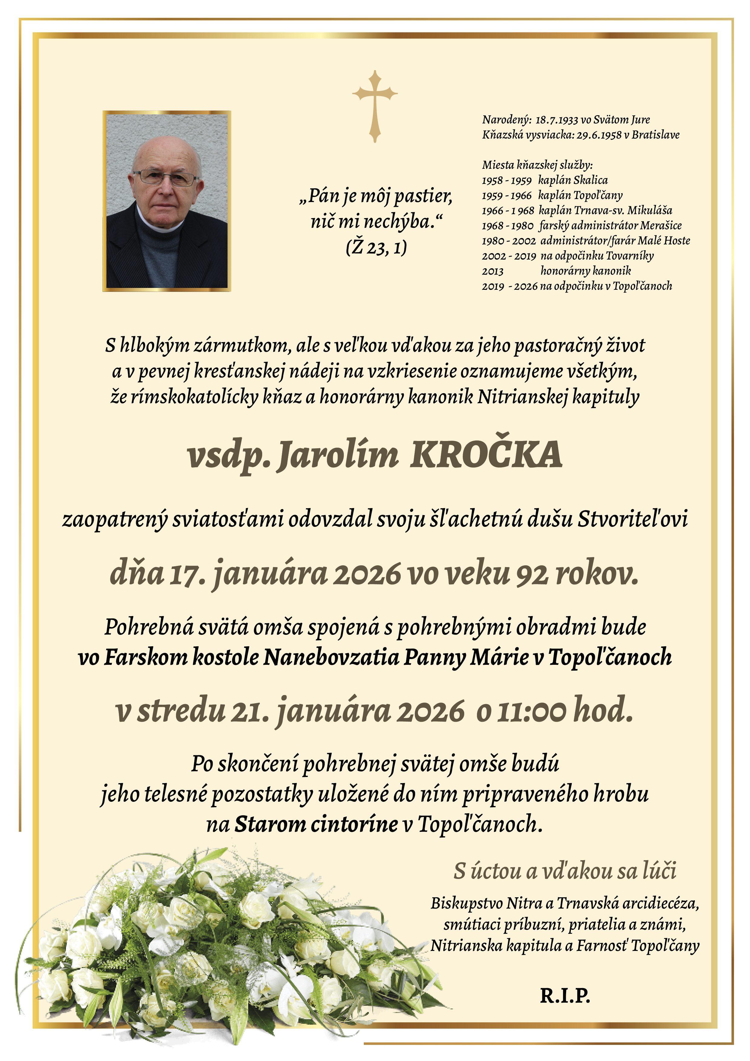 Nitra, umrtie, Krocka