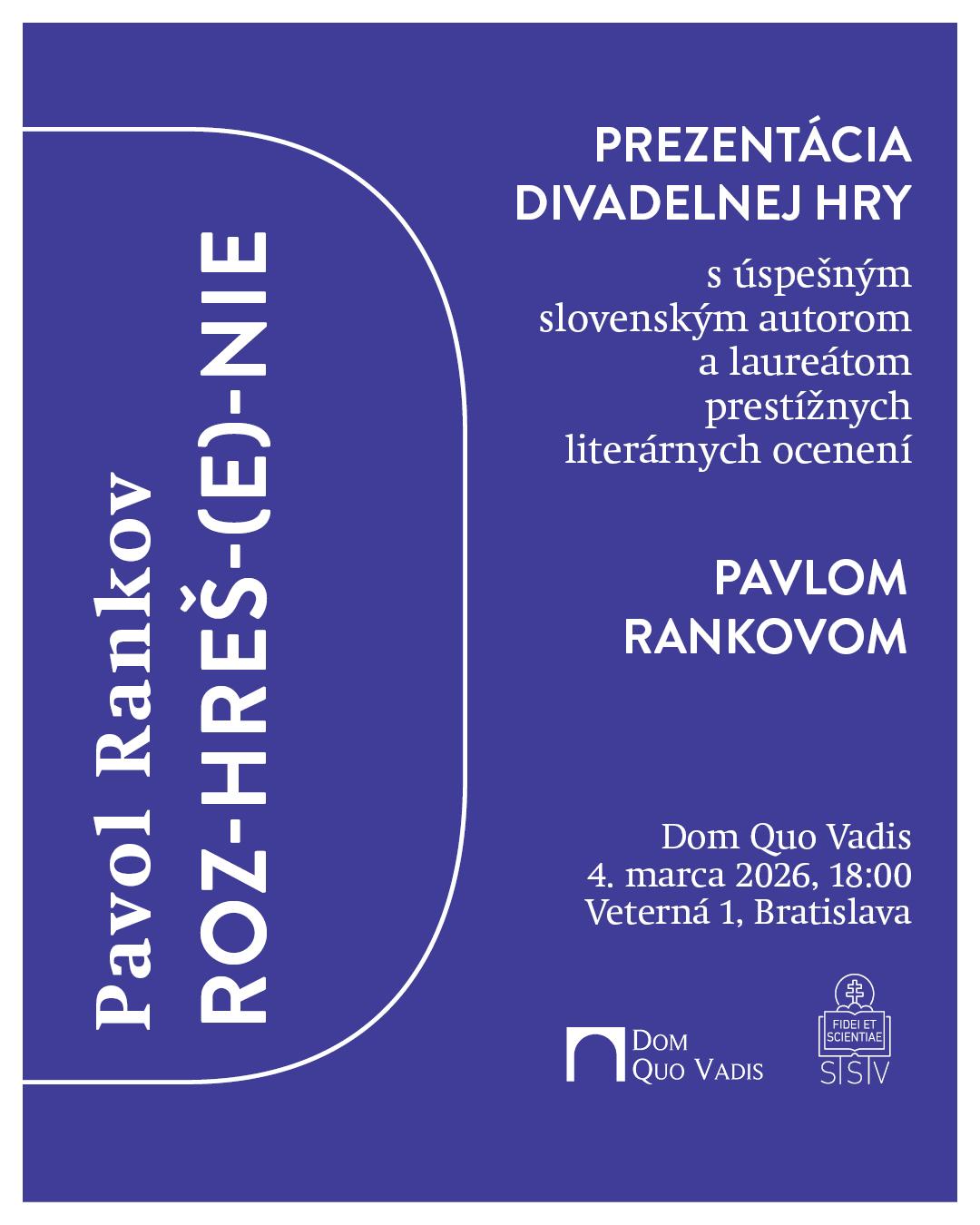 Bratislava, Spolok, kniha, Rozhresenie, Rankov, plagat