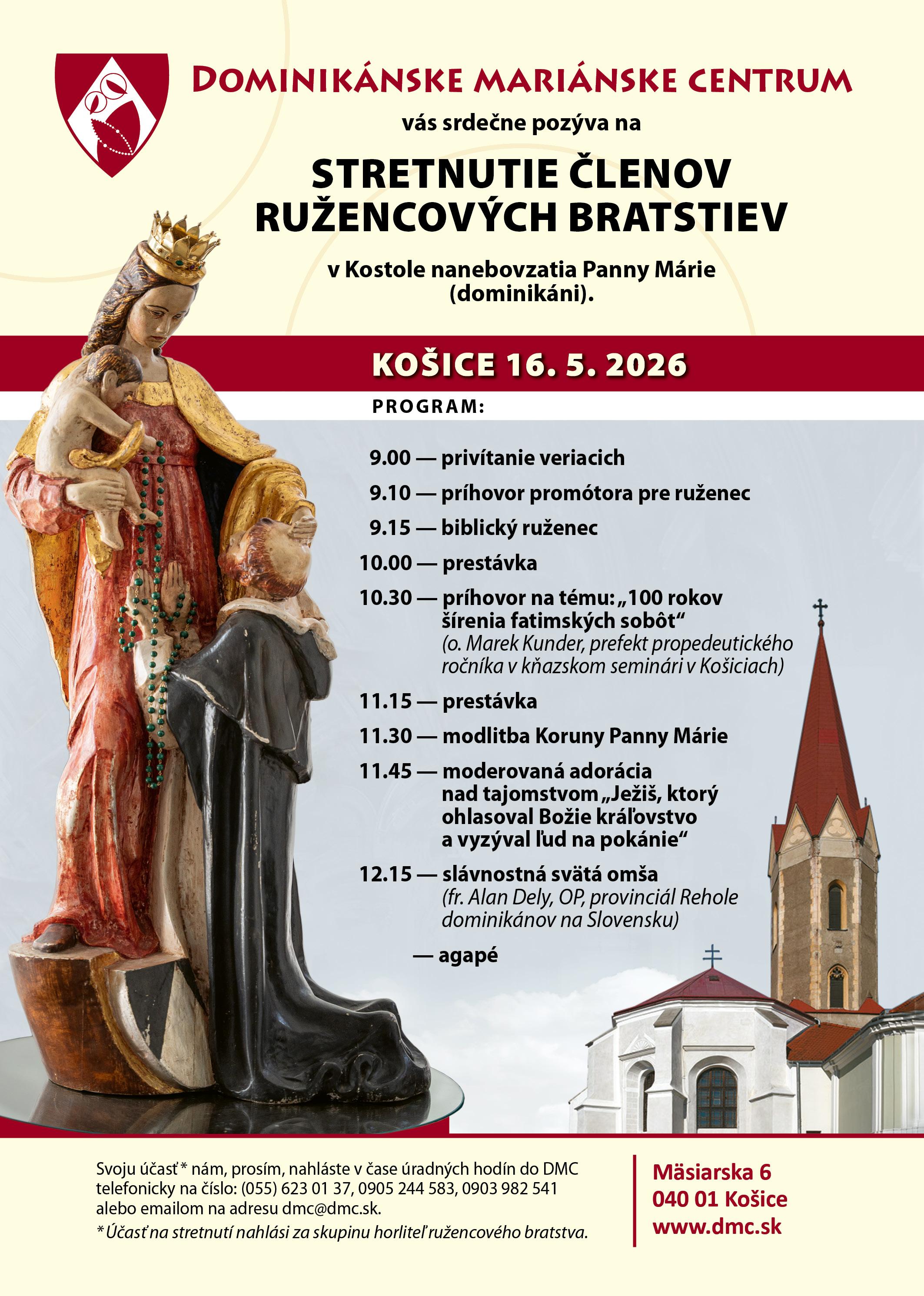 Košice, ružencove, bratstvo, plagat