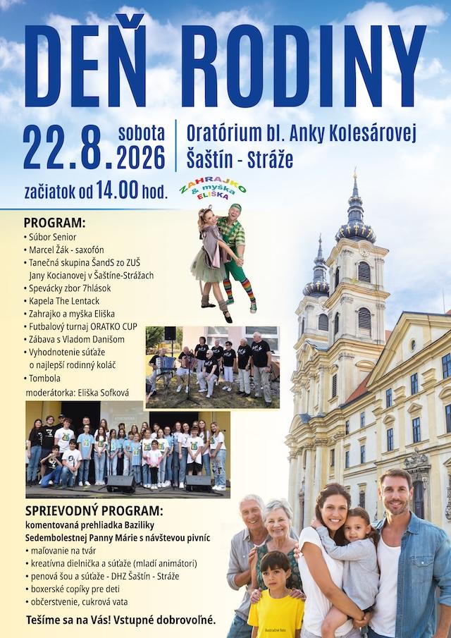 Šaštín, Deň rodiny, plagát, 2026