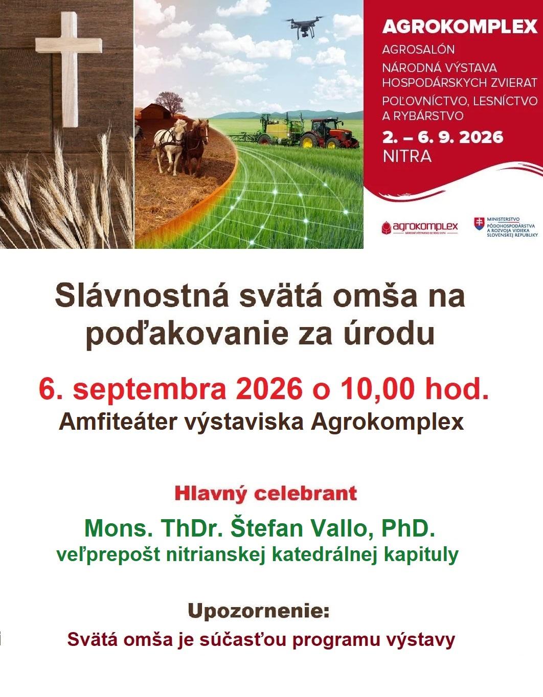 Nitra, Agrokomplex, omsa, uroda, plagat 2026
