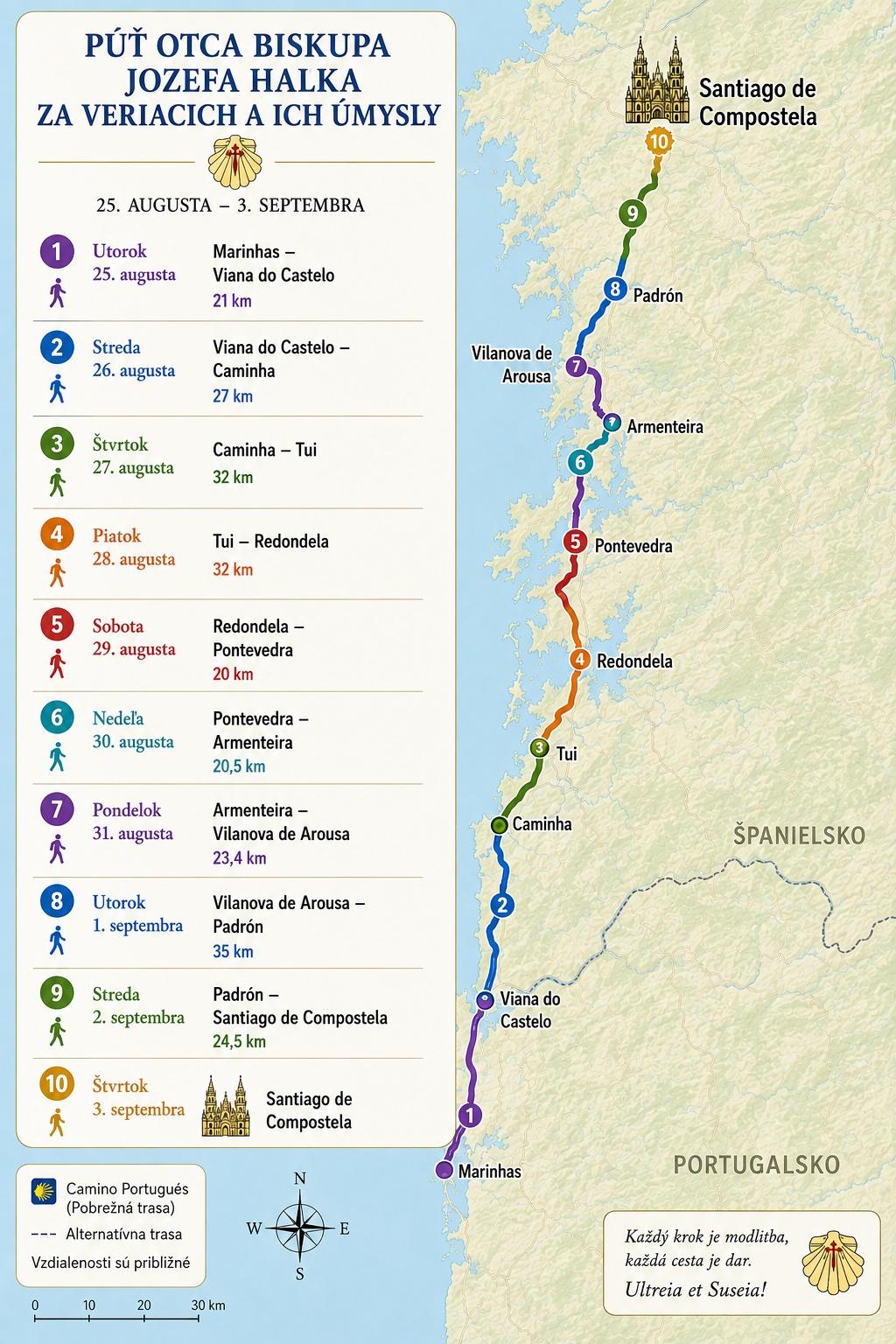 Santiago, pút, biskup Haľko, plagát, 2026